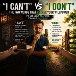 “I Can’t” vs “I Don’t”: The Two Words That Rewire Your Willpower